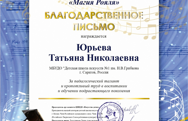 Итоги II Международного конкурса пианистов «Волшебные клавиши» и «Магия Рояля».
